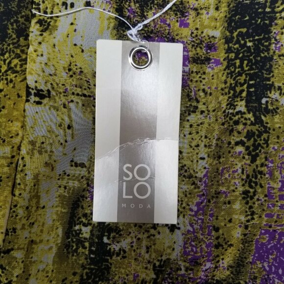 New Solo Moda Womens Straight Skirt Style 3347 Size 10 Black Multicolor - Picture 5 of 8